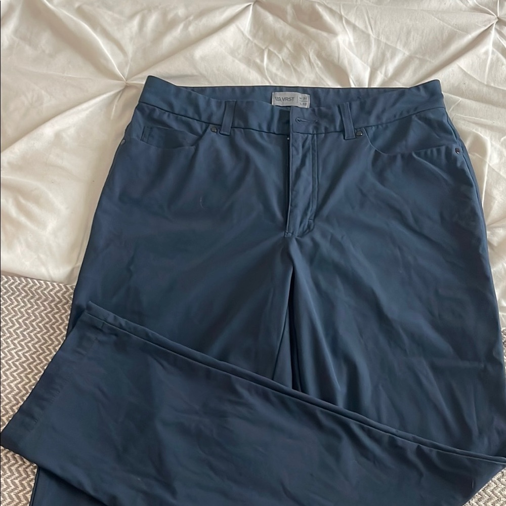 VRST Blue Chino Pants with Smooth Fabric